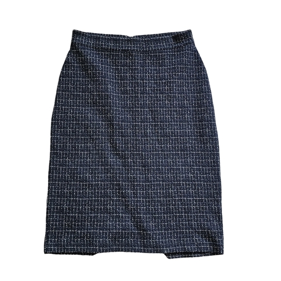 Anthropologie Maeve Blue Knit Zip Back Pencil Skirt Size Small - Picture 1 of 5
